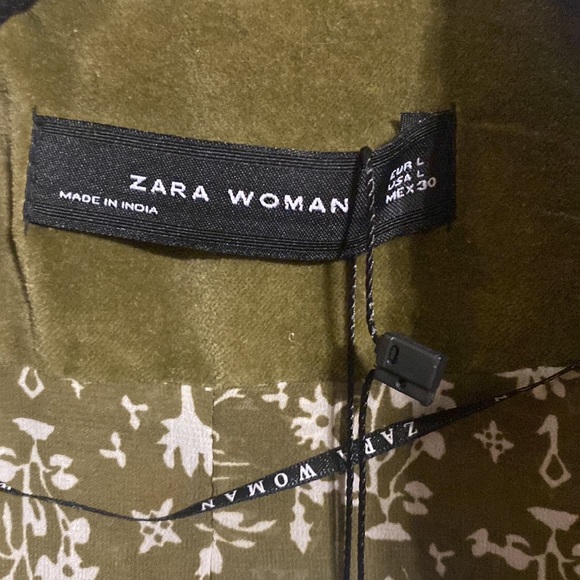 Zara Woman Velvet Embroidered Beetles Flowers Blazer in Johnny Was style - Picture 5 of 12